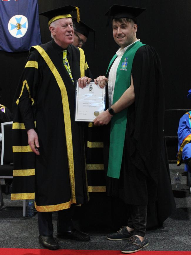Billy Weston graduated with a Bachelor of Engineering (Honours) (Mechanical) at the CQUniversity graduation ceremony in Bundaberg on December 14, 2023.