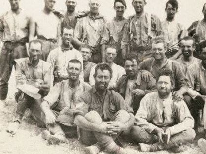 Informal group portrait of soldiers of 4th Troop, 12th Light Horse Regiment, after the second battle of Gaza. The second battle of Gaza began on 17 April 1917 with British and Australian forces launching a frontal assault on the Turkish defences. The 12th Light Horse Regiment joined the battle on 19 April 1917, a day before the attack was called off. Identified, second from left, front row, is 294 Lance Corporal (L Cpl) Charles Doherty. Australian War Memorial - Accession Number P11220.007 Place made British Mandate of Palestine: Palestine, Gaza Date made April 1917. Source Australian War Memorial