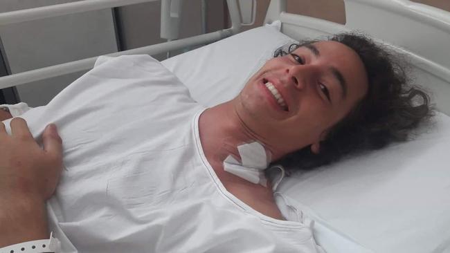 Alex Peroni has been released from San Gerardo hospital in Italy and is on his way back to Tasmania to recover after his high-speed crash.