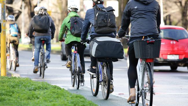 Bike riding is OK, but say 1.5m away from other people. Picture: Andrew Tauber