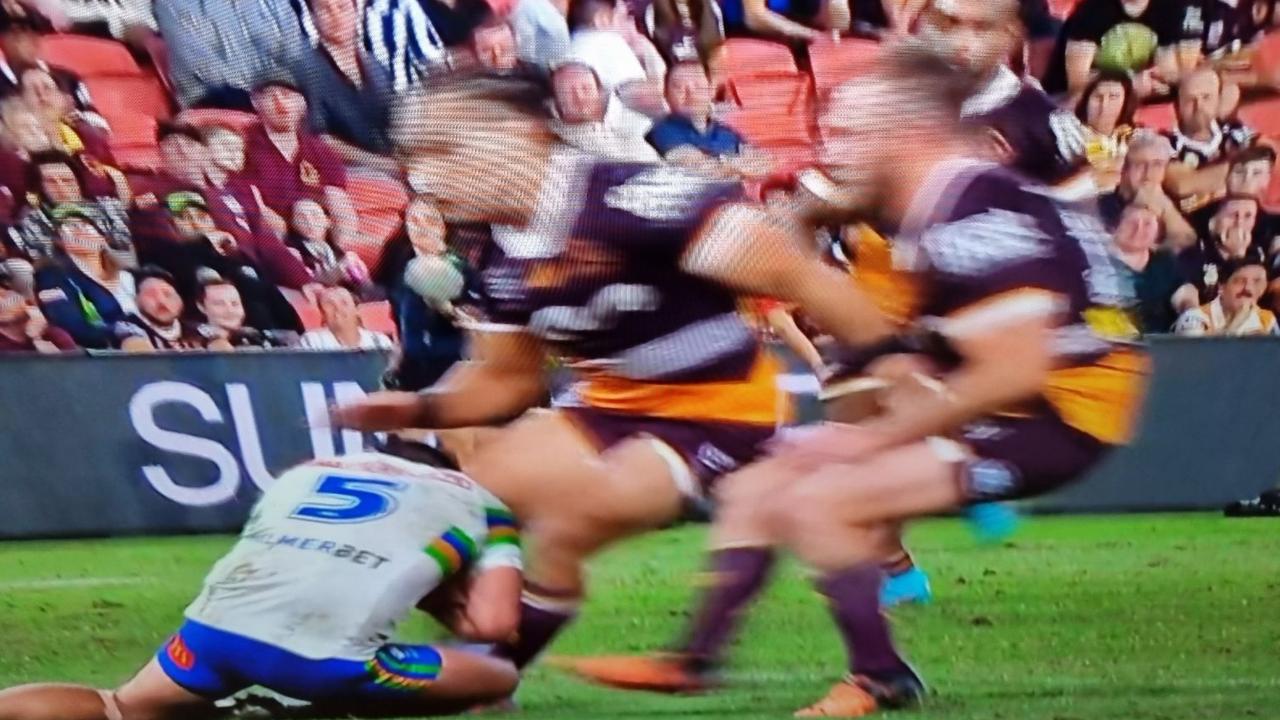 Martin Taupau was controversially penalised for ‘careless’ contact, after Rapana copped an accidental knee to the head.