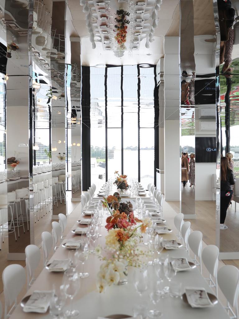 The divine table settings in the Lexus marquee. Picture: Alex Coppel