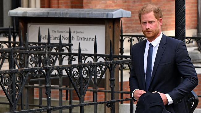 Prince Harry first appeared at the Royal Courts of Justice, Britain's High Court, in March. Picture: Justin Tallis / AFP