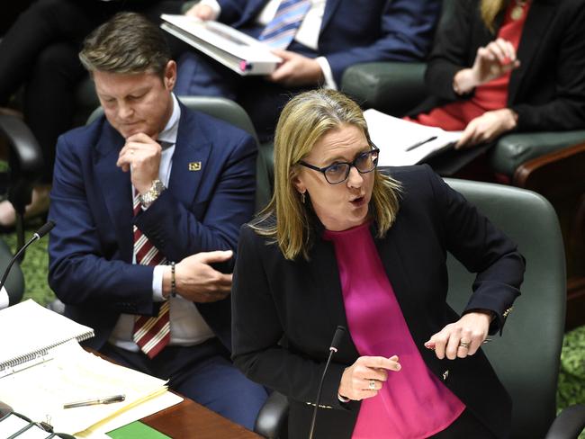 Deputy Premier Ben Carroll, pictured with Premier Jacinta Allan, dismissed the figures. Picture: Andrew Henshaw