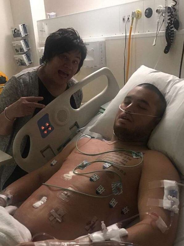 Stan shared images on Instagram from hospital