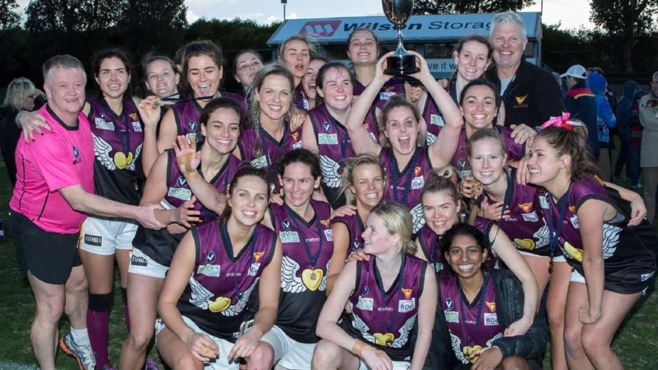 Danny Frawley coached his daughters Chelsea and Danielle to a VAFA Women’s premiership last year.