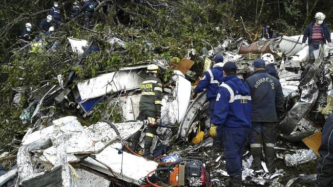 There were 77 people on board the ill-fated flight. Only five survived. Picture: Colombia National Police.