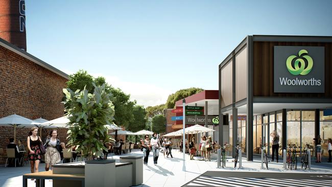 An artist’s impression of the Brickworks Shopping Centre development.