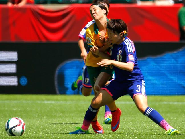 The Matildas are playing their first World Cup quarter-final since losing to Japan in 2015. Picture: Kevin C. Cox/Getty Images