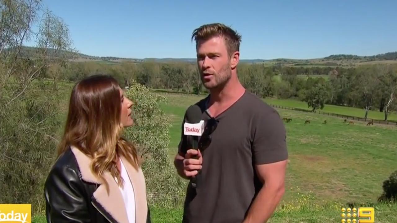 Just casually hanging with a Hemsworth in a field in Scone, no big deal