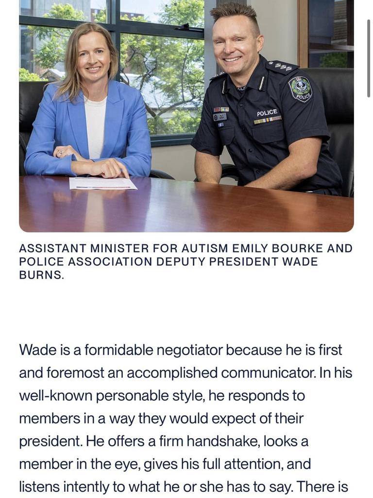 A campaign website for Wade Burns that was live on Friday morning but taken down around midday. Picture: Supplied