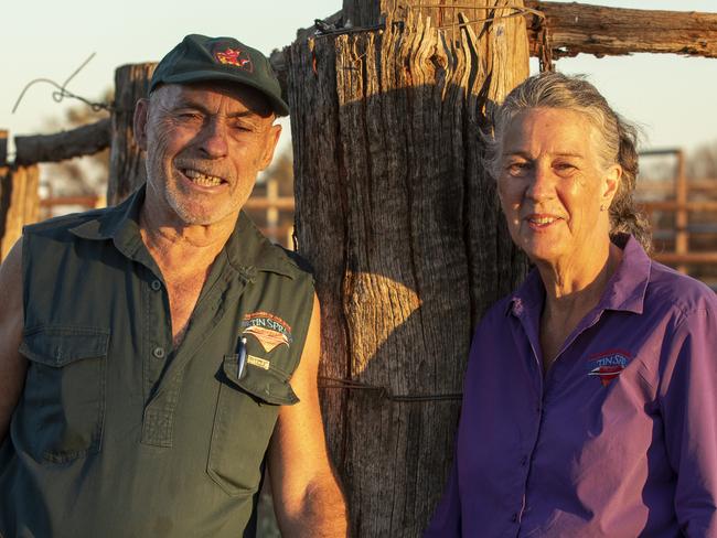 Ash and Lyndee Severin, Curtain Springs Northern Territory. PICTURE: Supplied.