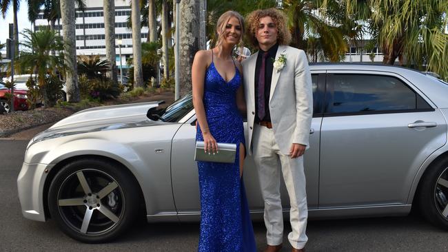 Olivia McLellan and Kodie Stebbeings at the Mackay State High School formal at the MECC, on Wednesday November 18. Picture: Zizi Averill