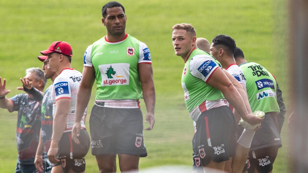 Burgess trained with Dragons teammates on Wednesday morning.