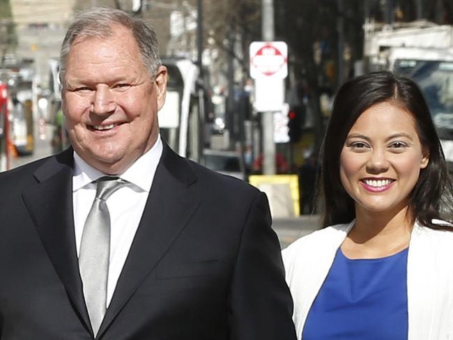 Lord Mayor Robert Doyle with former councillor Tessa Sullivan. Picture: David Caird