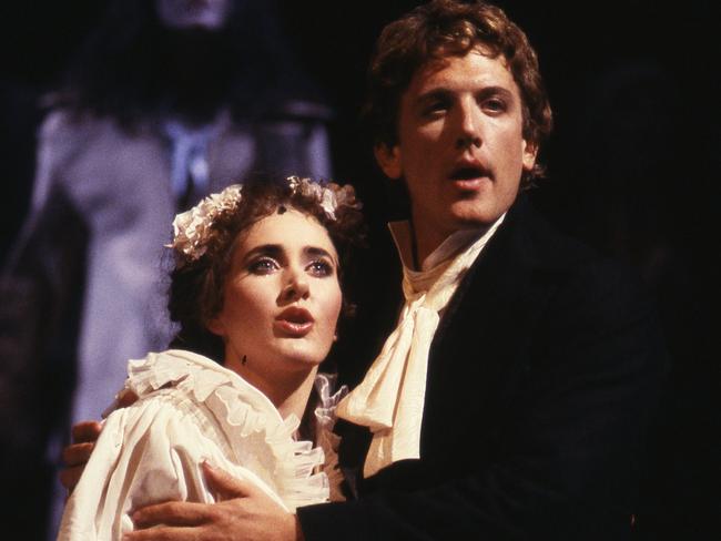 Marina Prior and Simon Burke in Les Miserables at the Sydney, Theatre Royal season in 1987-88. Picture: Michael Le Poer Trench
