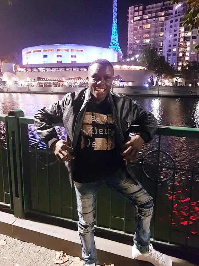 Missing athlete, Simplice Fotsala, a boxer from Cameroon, poses in a series of photos posted on his Facebook page. Picture: Facebook