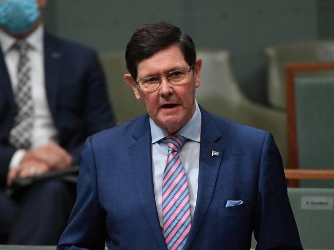 Liberal member for Menzies Kevin Andrews makes his valedictory speech in the House of Representatives at Parliament House in Canberra, Thursday, March 31, 2022. (AAP Image/Mick Tsikas) NO ARCHIVING