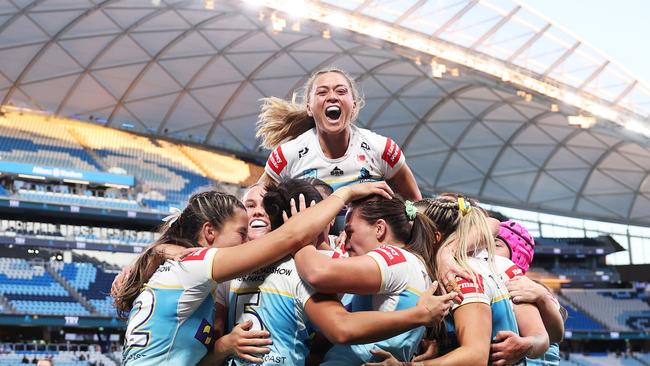 There’s a new rivalry in the NRLW after the Titans shocked the Roosters last year, with plenty of feeling when they met last week. Picture: Matt King/Getty Images