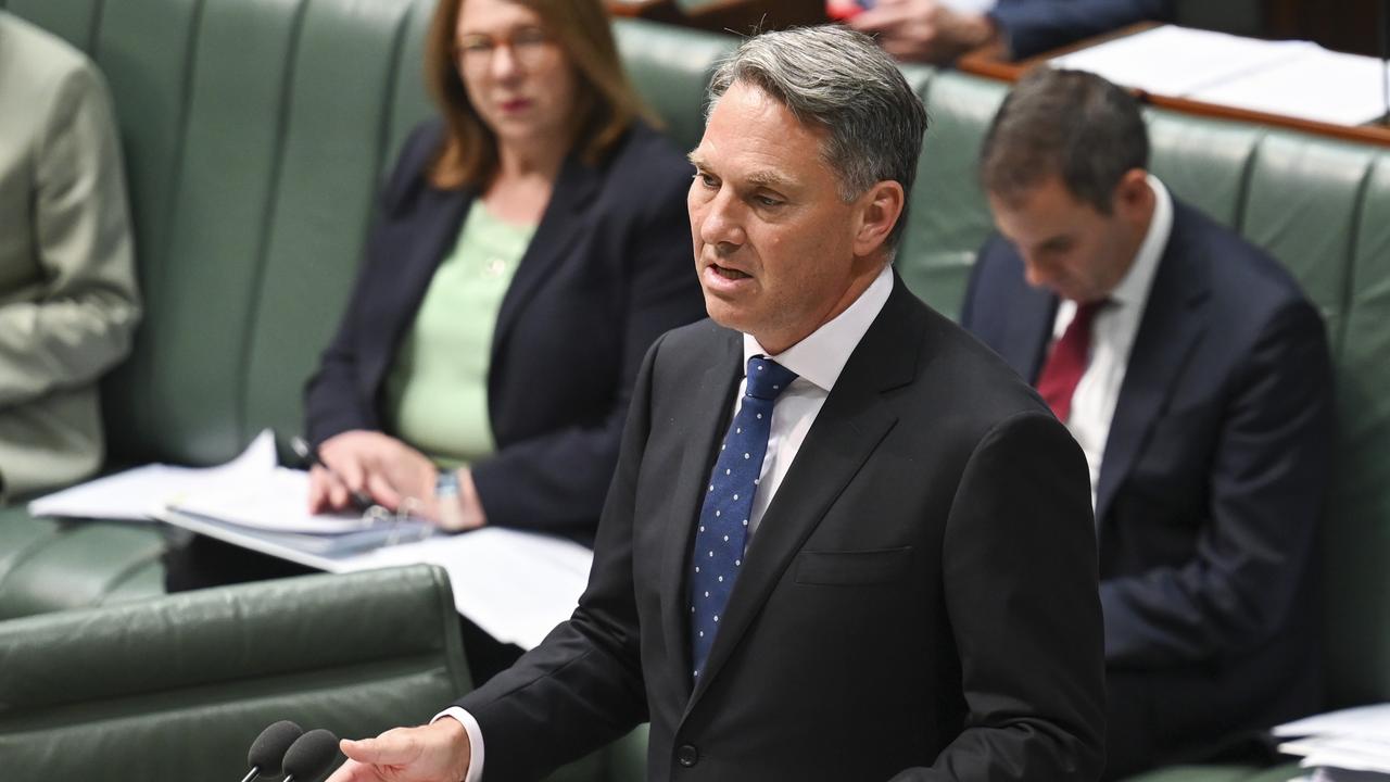 Acting PM Richard Marles thanked Opposition Leader Peter Dutton for the “spirit” in which he had engaged with the government on the legislation. Picture: NCA NewsWire / Martin Ollman