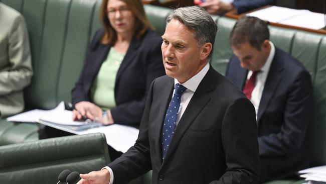 Acting PM Richard Marles thanked Opposition Leader Peter Dutton for the “spirit” in which he had engaged with the government on the legislation. Picture: NCA NewsWire / Martin Ollman