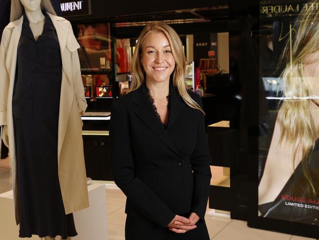 14/3/24: New Myer executive chairman Olivia Wirth at the Sydney store. John Feder/The Australian.
