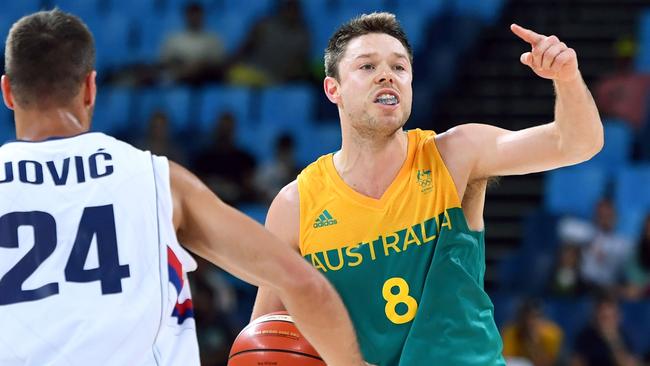 Matthew Dellavedova was inspirational in the Boomers’ big win