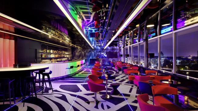 The bar on the eighth floor of Sofitel Luxembourg Le Grand Ducal.