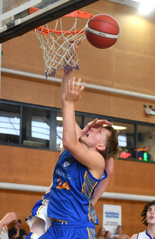 GPS First V basketball between Churchie and Nudgee. Saturday July 27, 2024. Picture, John Gass