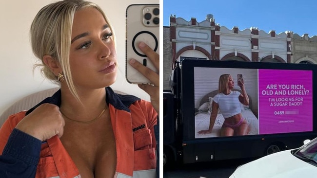 An OnlyFans entertainer who rolled a provocative billboard through one of Sydney’s wealthiest suburbs has revealed some of the backlash she’s copped.