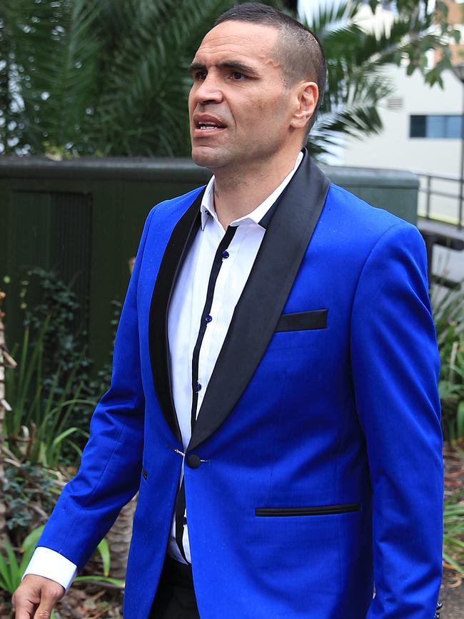 Anthony Mundine arrives. Picture: Danny Aarons