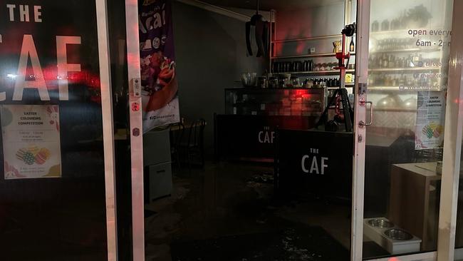 A popular Coolum Beach business, The Caf, and other stores have been damaged in a fire that started in The Caf's storeroom on March 13.