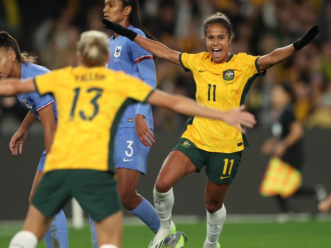 Mary Fowler scored the winner against France. Picture: Robert Cianflone/Getty Images