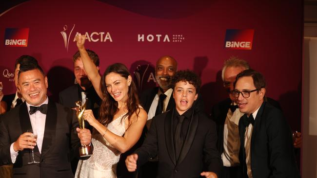 Boy Swallows Universe Trent Dalton on the red carpet at the Australian Academy of Cinema and Television Arts (AACTA) awards at the Home of the Arts on the Gold Coast. Picture: Annette Dew.