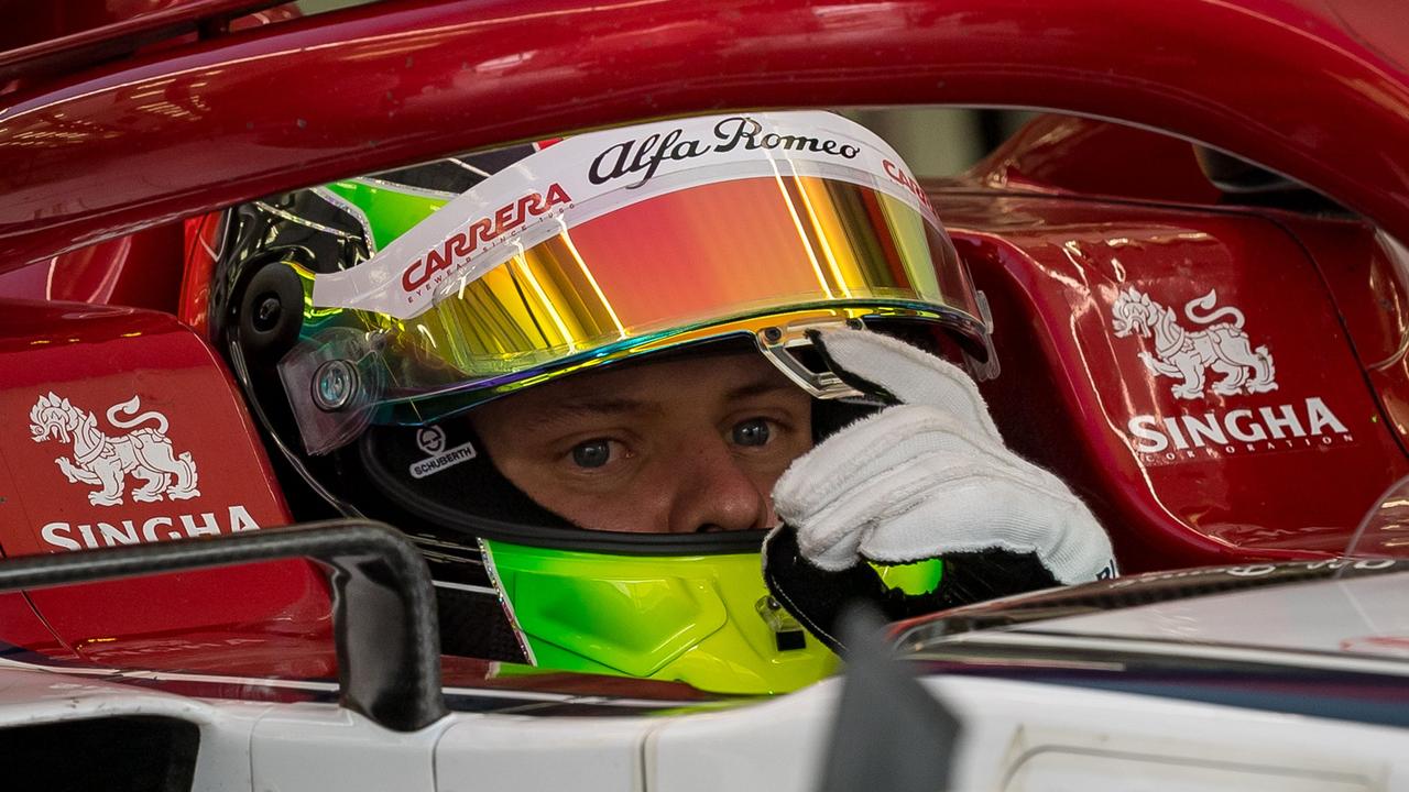 Mick Schumacher completed his second day of testing in the Alfa Romeo after making his Ferrari debut 24 hours earlier.