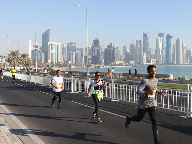 The Ooredoo Doha Marathon, Qatar’s largest mass-participation sports event, took place this month. Picture: Michael Steele/Getty Images for QTA)