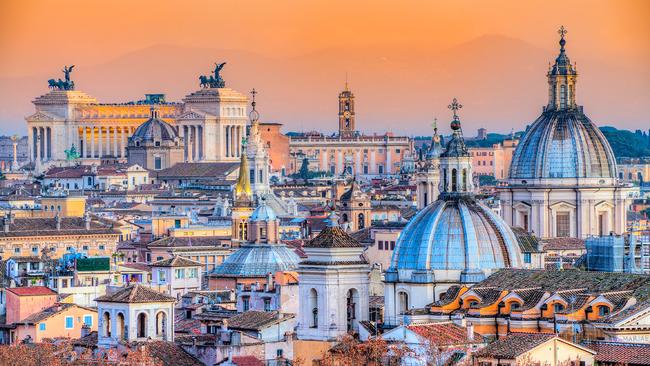 Rome's skyline is best admired from a rooftop viewpoint.