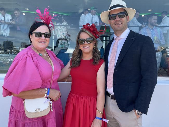 Marija, Boris and Sandy at the 2024 Oaks Day. Picture: Himangi Singh.