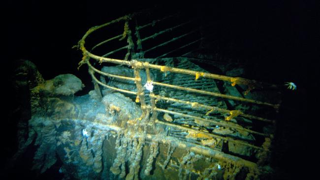 The submersible vessel was used to take tourists to see the wreckage of the Titanic. Picture: Woods Hole Oceanographic Institution/AFP