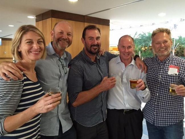 60 minutes crew together again. Tara Brown, Stephen Rice, Ben Williamson, Channel 9 Network Director of News and Current Affairs Darren Wick and David Ballment. Picture: Channel 9/Instagram