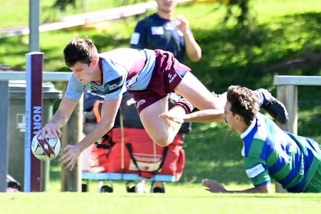 Sam Dickie dives in. Picture, John Gass