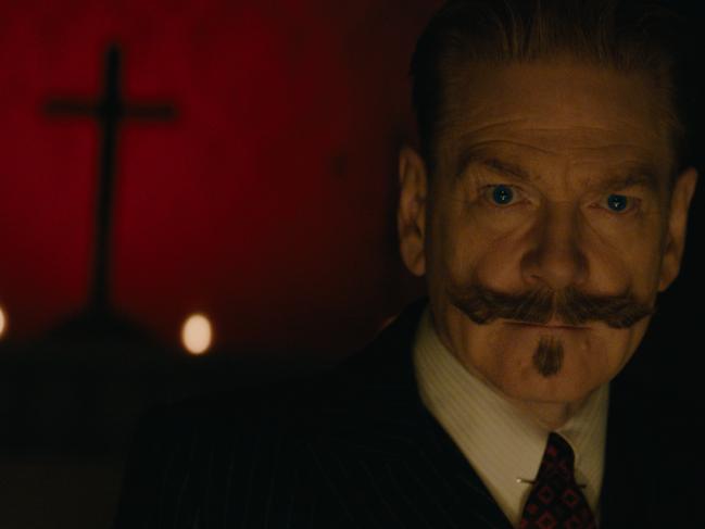 Kenneth Branagh as Hercule Poirot in 20th Century Studios' A HAUNTING IN VENICE. Photo courtesy of 20th Century Studios. © 2023 20th Century Studios. All Rights Reserved.