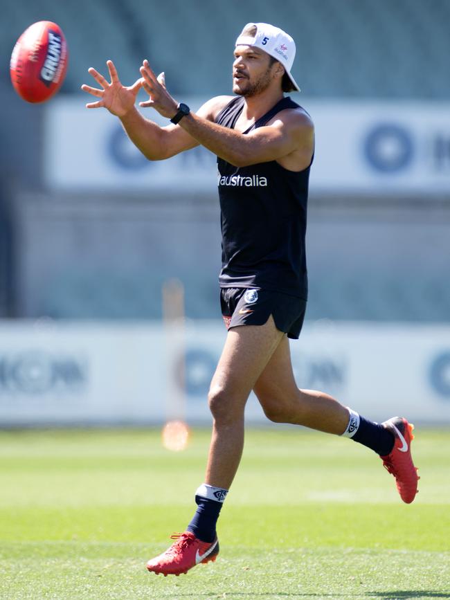 It’s an oft-used term, but the Blues say Sam Petrevski-Seton is training down the house. Picture: Sarah Matray