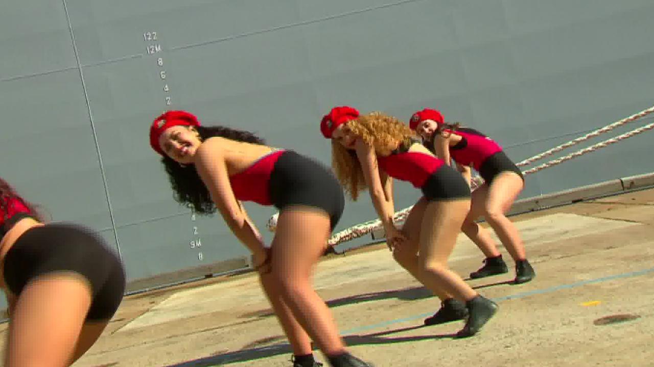 ABC footage shows the dancers twerking. Picture: ABC