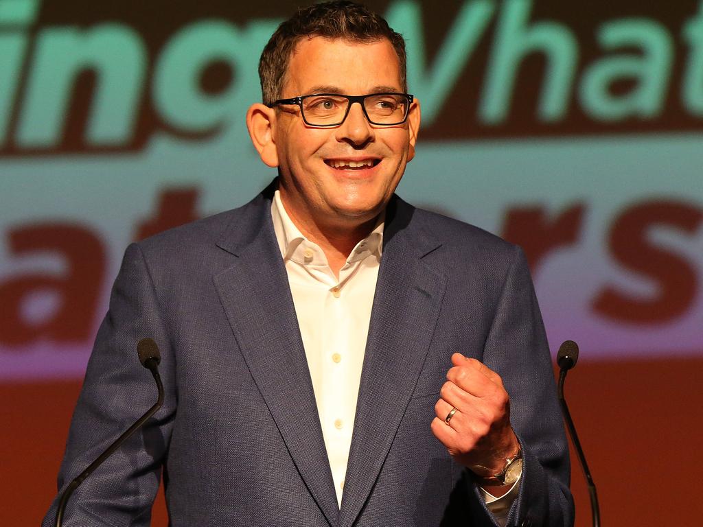 Labor campaign launch with Dan Andrews in Cranbourne Community Theatre. Picture Rebecca Michael.