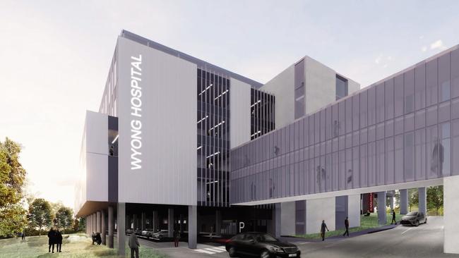 An artist's impression of the outcome of the $200m Wyong Hospital redevelopment. Picture: NSW Health