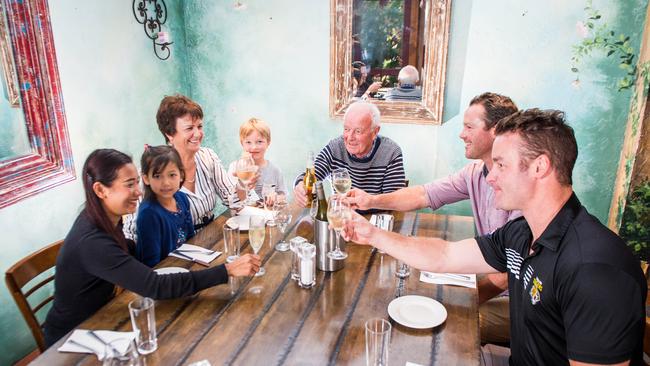 Patrons Sureerat Kantawisoot, Sai, Ann Lane, Archie, Greg Lane, Tim Lane and Toby Lane enjoying Mothers Day lunch at Beach 162 in 2016.