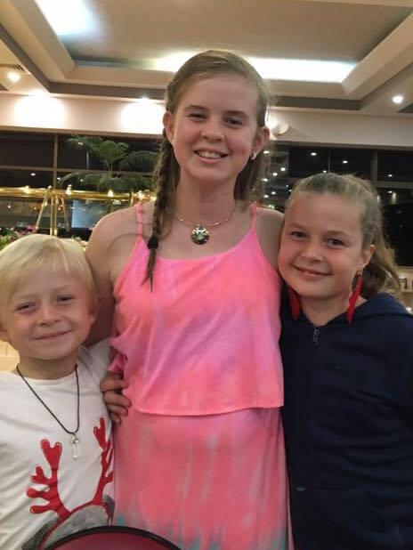 Stephanie’s children Jacob, Ella-Jane and Chloe King. Picture: Supplied