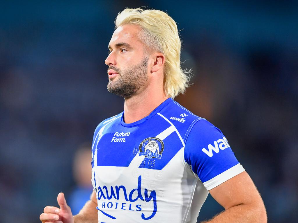 Canterbury's Jaeman Salmon has caught eyes with his blonde hair. Picture: NRL