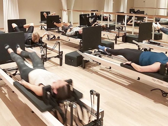 Pilates classes offered at the Sporting Club of Sydney. Picture: Instagram / @saramacwellness